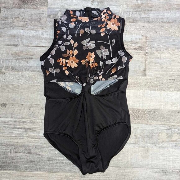 DanzNMotion * Gold Blossom Leotard * Child 12-14 - Picture 2 of 10